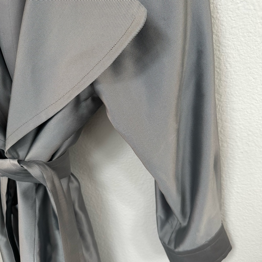 Ellen Tracy Women's Silver Trench Coat - Picture 3 of 13